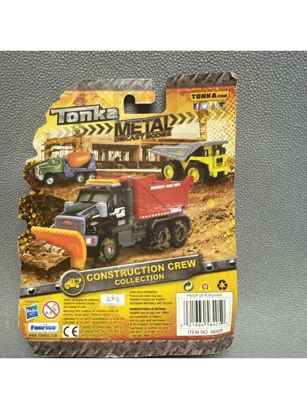 Tonka Metal Tough Cab Snow Plow Truck Construction Crew 1:64 Diecast 2014